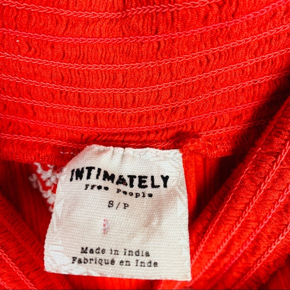 Free People Red Embroidered Boho Flounce Dress - Picture 8 of 8